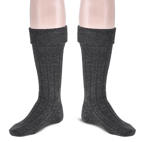 Kilt Scottish Square Kilt Hose for Men, Ribbed Socks for USA Shoe Sizes
