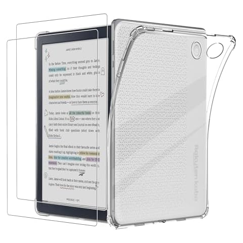 Kobo Libra Colour Clear Case with Screen Protector Cover