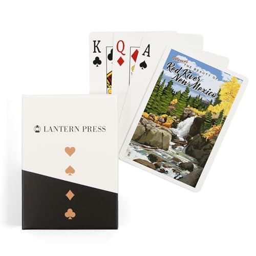 Baraja de cartas de póker Red River de Lantern Press