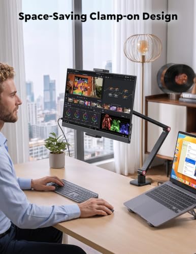 Image of 15.6 inch Portable Monitor with Adjustable Stand, Smart Cover, 1080P IPS Screen