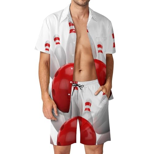 Ensemble Chemise Hawaïenne Homme et Pantalon de Plage pour Soirées d'Été et Vacances