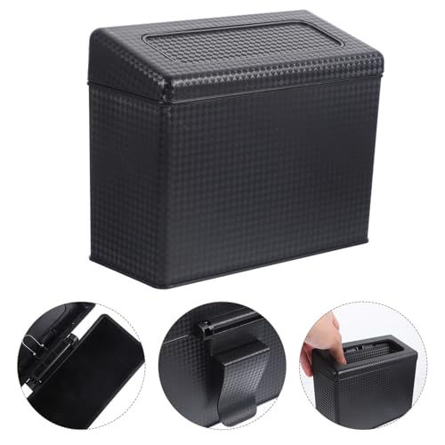 Papelera para auto hecha de cuero artificial elegante con interior de plástico 7