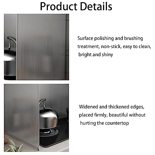 Protector antisalpicaduras de acero inoxidable con diseño plegable premium 6