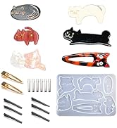 Amazon.co.jp: BOHALUU ヘアクリップ シリコンモールド 猫 UVレジン型