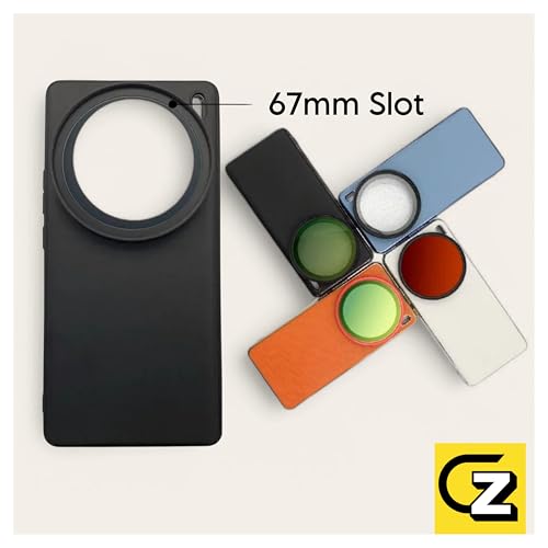 Image of GetZget Phone Case Compatible with Vivo X200 Pro, Camera Lens Cap Cover, Supports 67mm ND Filter Lens & Photography Accessories - Black