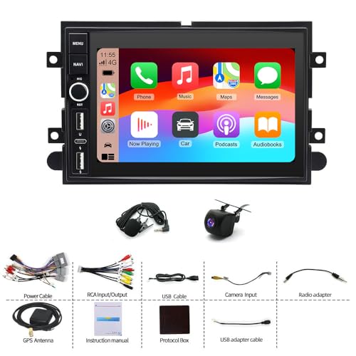 Image of 4+64G Android 14 Car Radio Stereo for Ford F150 2004 2005 2006 2007 2008, 4 Core 7 inch IPS Touch Screen Car Stereo for Ford F150 Wireless Carplay Android Bluetooth GPS Backup Camera WiFi DSP SWC FM /RDS