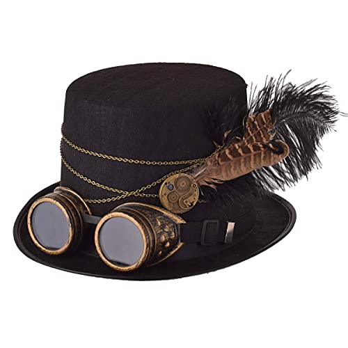 GRACEART Gothic Gears Steampunk Top Hat