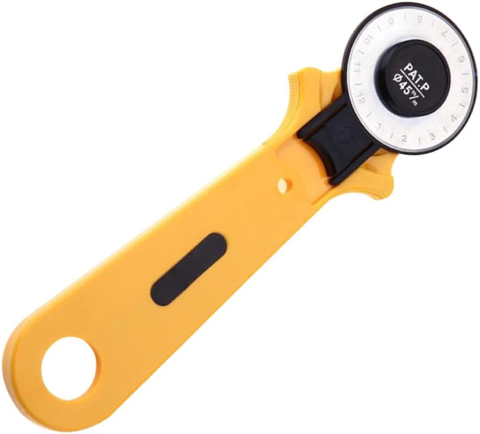 jojofuny 4pcs Rotary Cutter Manual Wheel Cutters for Crafting Sewing and Quilting Projects Tungsten Blades Feature Yellow and Black