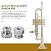 2-Pack Compatible with Bach Stradivarius Trumpet 3rd Valve Slide Stop Nuts and Tuning Slide Stop Screws, Stainless Steel American Standard Thread for Accurate Tuning and Smooth Slide Action