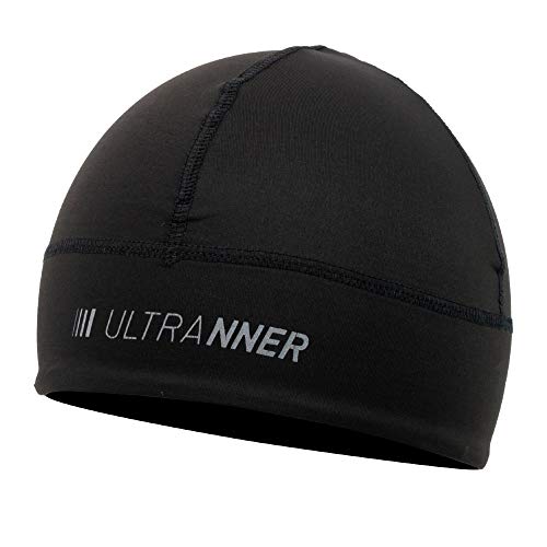 ULTRANNER - MUSALA | Bonnet de Course pour Hommes et Femmes - avec Micro Polaire Thermique et Perméable à l'air - adapté à la Course sur Piste, au Trekking, à la randonnée - Couleur Noir Cover