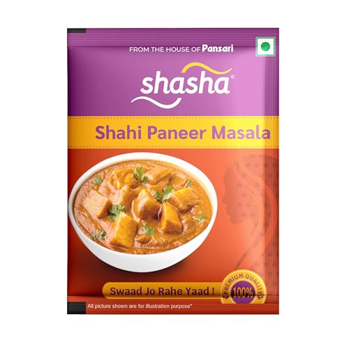 Image of Shasha Shahi /Matar Paneer Masala, Rs-10, Pack of 30 | Spice Mix for Rich & Creamy Shahi Paneer, No Onion or Garlic, From the House of Pansari