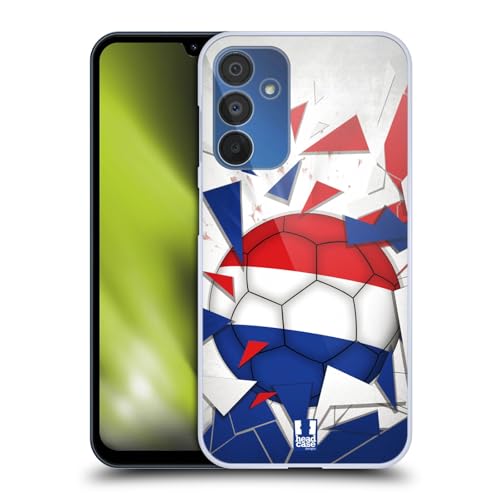 Super fine e leggero Head Case Designs Paesi Bassi Vetro Rotto Calcio Custodia Cover Dura per Parte Posteriore Compatibile con Samsung Galaxy A15