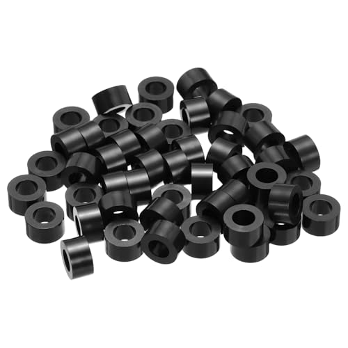 PATIKIL 120個M4 A B SスペーサーM6 x 11mm OD x 6mm lプラスチックラウンドスペーサーワッシャー黒スタンドオフナットノンスレッドボルト用電気アウトレット