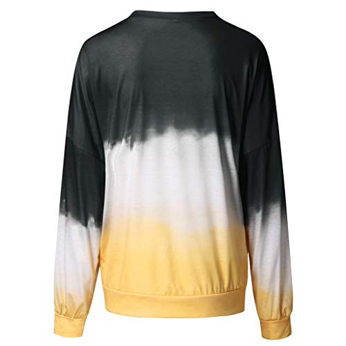 Haoricu HAORICU_2357 Women'S Casual Triple Color Block Long Sleeve Pullover Loose Lightweight Tops Sweatshirts thumb #3