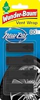 WUNDER-BAUM Vent Wrap | Lufterfrischer fürs Lüftungsgitter | Bietet langanhaltenden Duft | Unauffälliges Design | New Car, 4 Stück