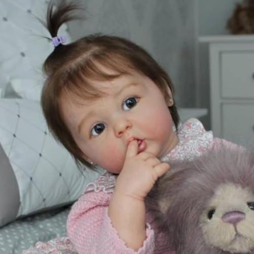 Muñeca reborn de silicona realista 24 pulgadas miniatura 5