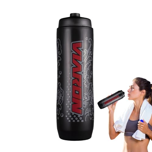jupsjuice Botella de agua para gimnasio, botellas deportivas de gimnasio, botella de agua de 35 onzas, a prueba de fugas, sin BPA, garantiza que bebas lo suficiente para fitness, camping, deportes al
