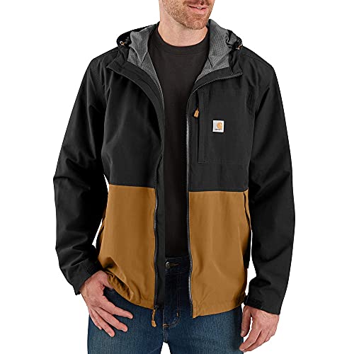 Carhartt Men's Big & Tall Storm Defender Midweight Hooded Jacket, Black...