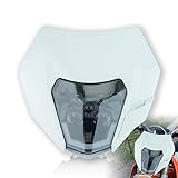 fewfuss Dirt Bike LED Headlight - Universal Motorcycle Enduro Headlight - LED Head Lamp for Pit Bike ATV EXC XC SX (White)