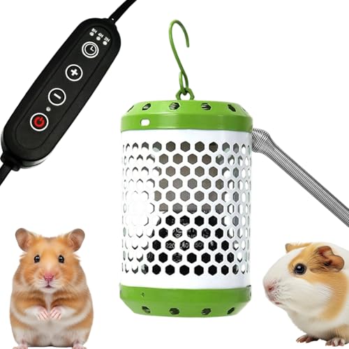 Chauffage pour cage à oiseaux et lampe terrarium avec abat-jour anti-brûlure