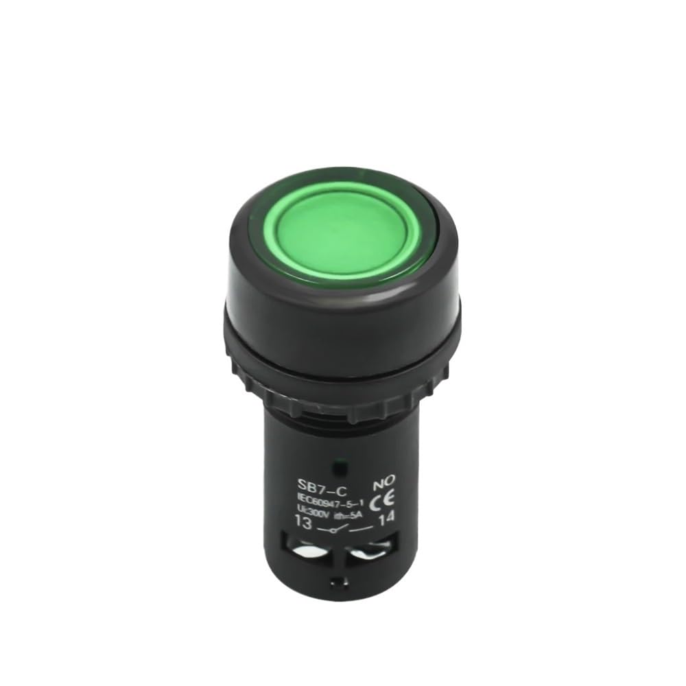 Bouton-poussoir XB7 LED verte pour panneaux de commande étanches - 2