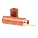 ROOS Portable Handmade Red Wood Toothpick Bucket Toothpick Holder (Red)