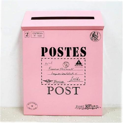 Caja de elevación for casa, buzón Personalizado montado en la Pared, Chapa metálica for Exteriores, Gran Capacidad Resistente a la Intemperie