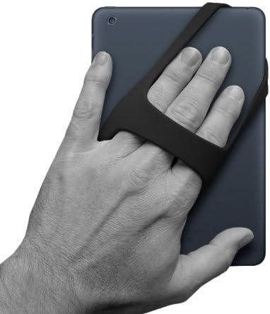 Padlette Grip for iPad Mini Compatible with Kindle Paperwhite, Fire or Any Tablet or e-Reader with Screens 8 inches or Smaller. (D2 Black)