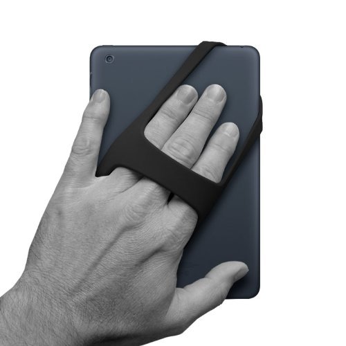 Padlette Grip for iPad mini Compatible with Kindle Paperwhite, Fire or Any Tablet or e-Reader with Screens 8 inches or Smaller. (D2 Black)