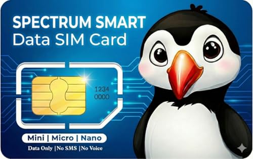 Spectrum Smart 5G LTE Data Only SIM Card: for Security Cameras, Trail Cameras, Hunting Cameras, Hotspots, Tablets, No Voice & No Text (US and EU only)