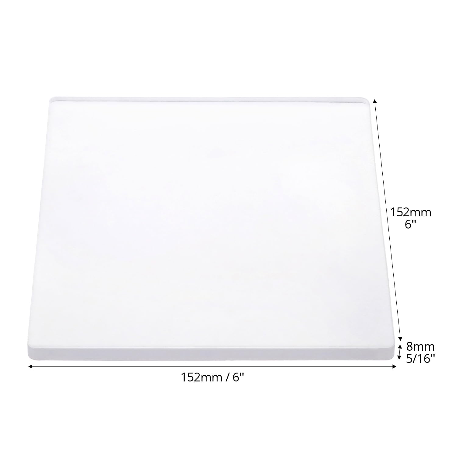 QWORK Lot de 12 plaques d'impression gel de 15,2 x 15,2 cm, plaques monoimpression réutilisables pour peinture acrylique, scrapbooking, fabrication de cartes et art mixte, fournitures de gravure