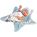 Llorens Muñeca Bebito 26289, con Ojos Azules, Cuerpo de Vinilo, Incluye Traje Azul Claro y Manta con Forma de Estrella, niño de muñeca, muñeca de baño, 26 cm, Multicolor