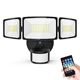 Onforu 55W LED Security Lights Motion Sensor Light Outdoor with Remote Control, Dusk to Dawn Security Lights, 3 Modes, 5500LM, 6500K, IP65 Waterproof Flood Light Motion Detector Hardwired Wall Light