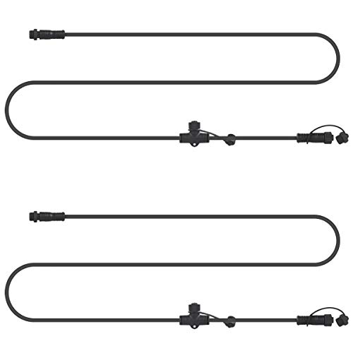 AIMHEIM 2er-Set 3M LED Gartenstrahler Verlüngerungskabel, 1in-2out Außenleuchte Verbindungskabel, IP68 Wasserdicht Gartenbeleuchtung Verlängerungskabel Gartenleuchte