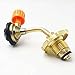 ALOEU Outdoor Portable Camping Butane Gas Cylinder Fuel Tank Filler Connector Adapter Valve Safe Switching Inflatable Valve