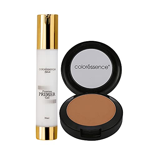 Image of COLORESSENCE Premium Primer Gel & Matte Bronzer Contour Powder Combo (30ml+10gm) | Long Lasting | Waterproof
