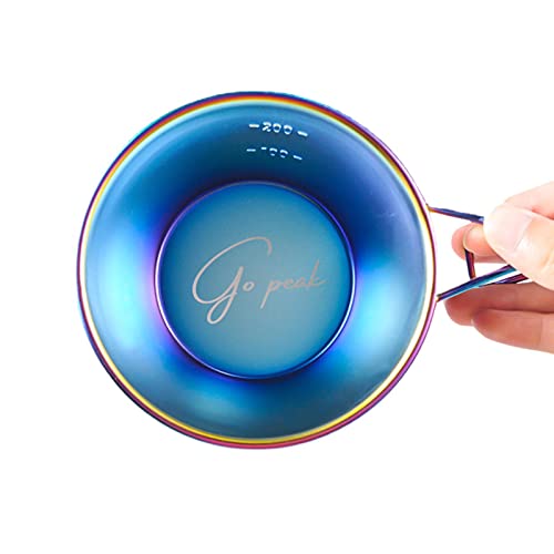 SYNYEY Bol de Nourriture de Camping,Shera Camping Tasses Vaisselle Bols Ensemble d'équipement avec poignée | Tasses de Cuisson en Acier Inoxydable pour Voyage, randonnée, Alpinisme Cover