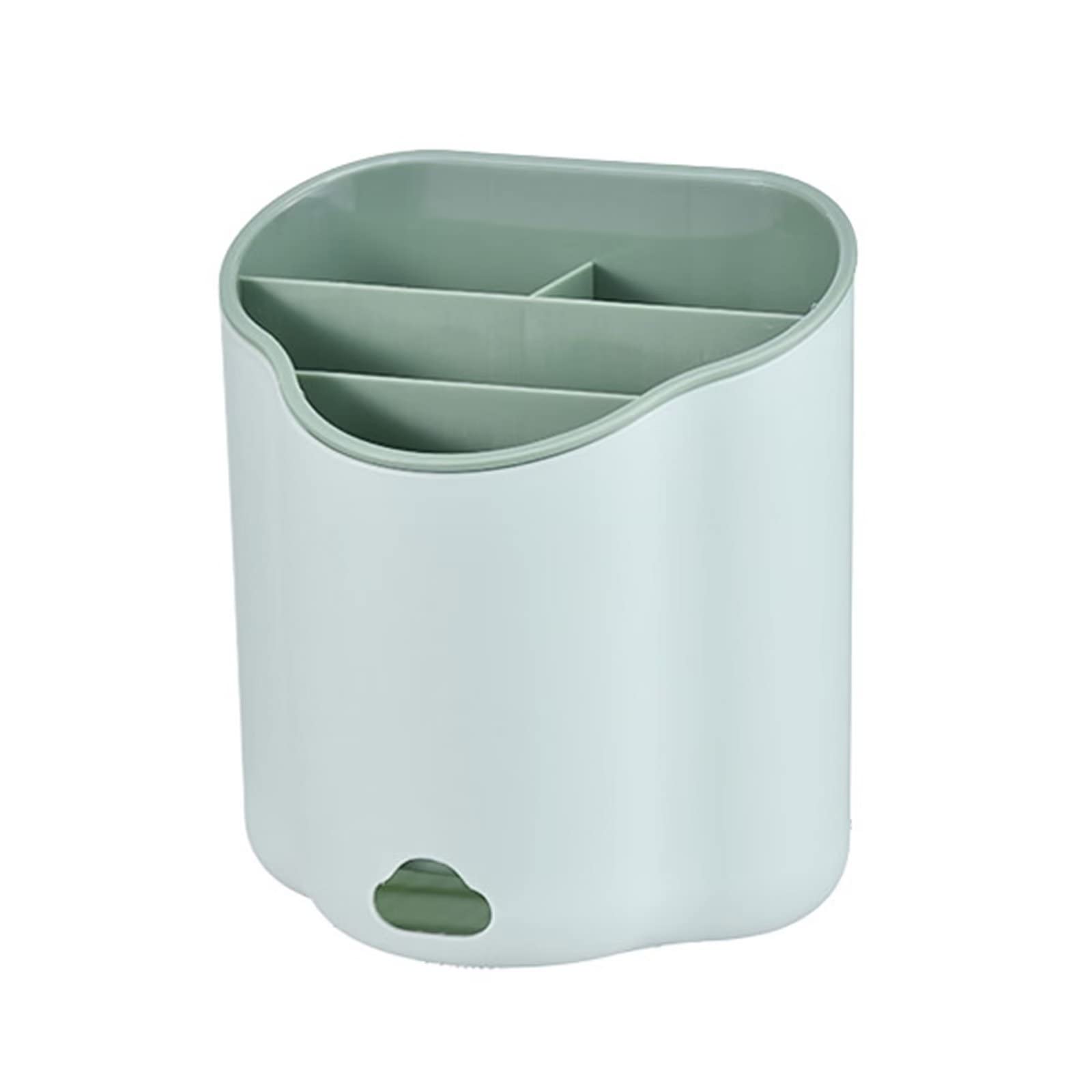 Typutomi Kitchen Utensil Holder, Wall Mounted Desktop Cutlery Organizer Chopsticks Holder Drying Rack with Drain Hole for Forks, Knives, Spoons, Chopsticks(Green)