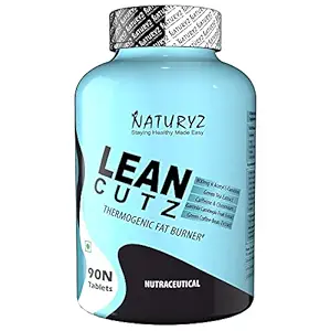 Naturyz LEAN CUTZ Thermogenic Fat Burner with Acetyl L Carnitine, Green tea Extract, Garcinia Cambogia, Green Coffee Bean Extract, Caffeine & Chromium Weight loss product for Men & Women - 90 Tablets