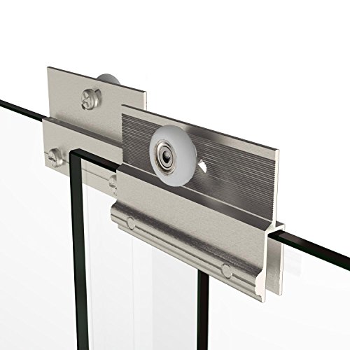 ELEGANT Bypass Sliding Bathtub Shower Door, Bathroom Double Sliding Tub Shower Door 58 1/2'' - 60'' W x 62'' H, 1/4'' Clear Glass, Brushed Nickel Finish