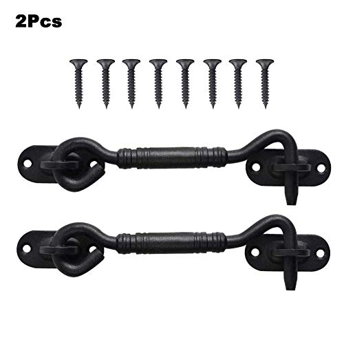 Preisvergleich Produktbild Createjia 2 STÜCKE Edelstahl Scheunentor Schloss Schiebewand Türschloss Schwarz