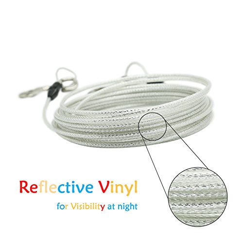 Petest 30ft Reflective Tie-Out Cable for Heavy Dogs Up to 125 Pounds - Image 4