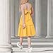 Girls Colorblock Tie Back Dress Spaghetti Strap Ruffle Hem Casual Summer Swing Beach Sundress for 4-15 Years