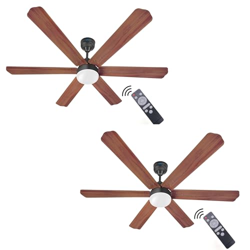 Image of XUGA Zephyr F1P Premium Smart 1200mm, BEE 5-star BLDC fan,6 Blade,Remote Ceiling fan for Home, 100% Copper Motor,Energy Saving, High Air Delivery,LED (Dark Wooden Combo)(5 Year Warranty)