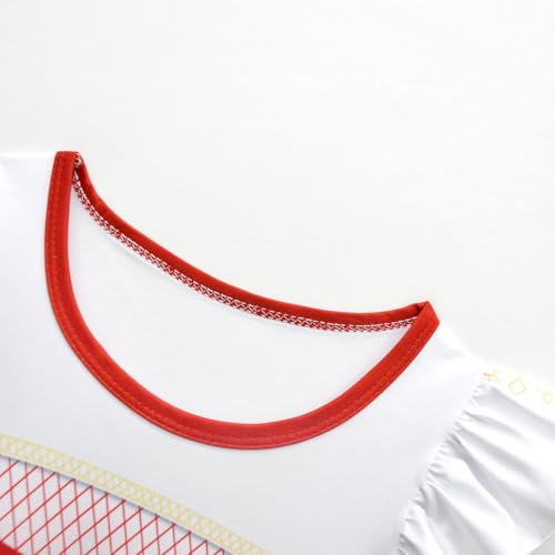 Girls Kids Zombies Dress Costume Daywalker Dresses with Wristband Outfits Set Red - image 3