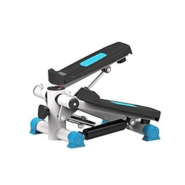 YFDM Mini Adjustable Step Air Climbing Step Fitness Exercise Machine with Resistance Band and LCD Display (Color : Blue)