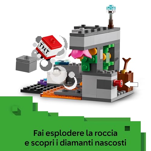Minecraft L’Incontro con il Sorvegliante - Giocattolo Interattivo con Minifigure, Mob e Funzione TNT di Caduta Massi - Regalo per Gamer, Bambini e Bambine da 7 Anni in su da Collezione - 21274 - Lego - Immagine 4
