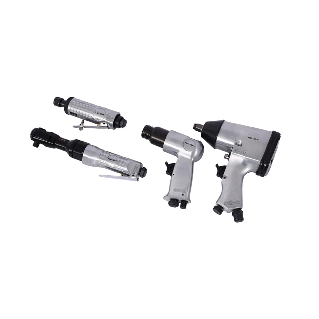 Potente Avvitatore a percussione e Kit di Strumenti Versatile 4 in 1 Qualsiasi Set di Utensili Pneumatici in Metallo per Adulti Set Completo di efficiente