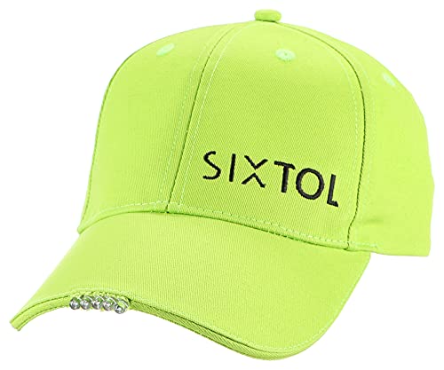 SIXTOL B-Cap Casquette de baseball avec lumière LED 25 lm | Charge via USB | Taille universelle, Vert vif, taille unique Cover