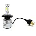 Alla Lighting 8000lm P43t Base H4 9003 LED Bulbs Replacement, Xtremely Super Bright 6500K Xenon White Dual High/low Beam